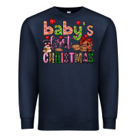 Navy baby's first christmas Premium Sweatshirt - FaDigitalArtStudio