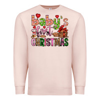 Pale Pink baby's first christmas Premium Sweatshirt - FaDigitalArtStudio