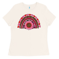 Bone valentine's day sunflower rainbow Ladies Tee - RanaPortraitStore