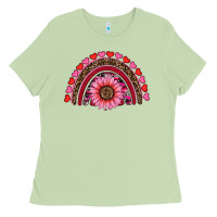 Matcha valentine's day sunflower rainbow Ladies Tee - RanaPortraitStore