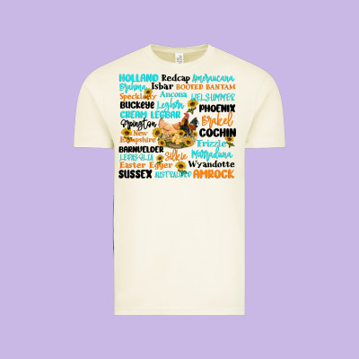 Chicken Typography Vintage Tee Designed By Artiststas