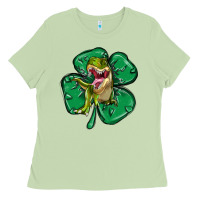 Matcha dinosaur st patricks day Ladies Tee - MaliasSmallBusiness