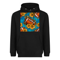 Black american football with leopard Heavyweight Hoodie - BundleAndBundleShop