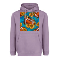 Lavender american football with leopard Heavyweight Hoodie - BundleAndBundleShop
