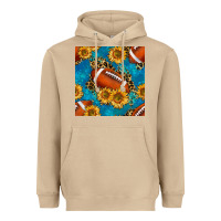 Mushroom american football with leopard Heavyweight Hoodie - BundleAndBundleShop