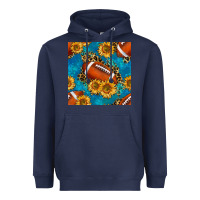 Navy american football with leopard Heavyweight Hoodie - BundleAndBundleShop