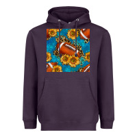 Plum american football with leopard Heavyweight Hoodie - BundleAndBundleShop