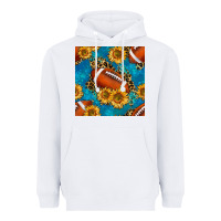 White american football with leopard Heavyweight Hoodie - BundleAndBundleShop