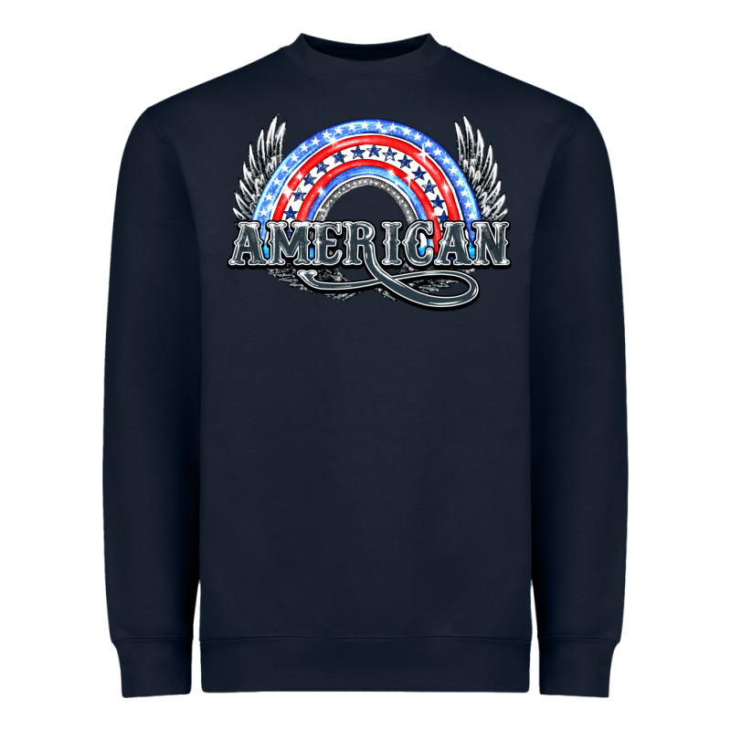 American Rainbow Heavyweight Sweatshirt by HowdyJamesFarm | Teevron