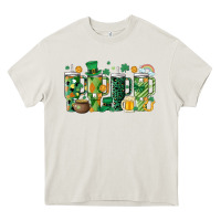 Cream st.patricks stanley Heavy Core Tee - MaliasSmallBusiness