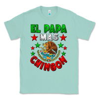 Seafoam El Papa Mas Chingon Mexican Flag Classic Tee - LillyAllenDesigns