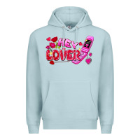 Blue Mist Hey lover flip phone Valentine's Day Premium Hoodie - FaDigitalArtStudio