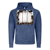Cowhide Frames Background Vintage Hoodie | Teevron