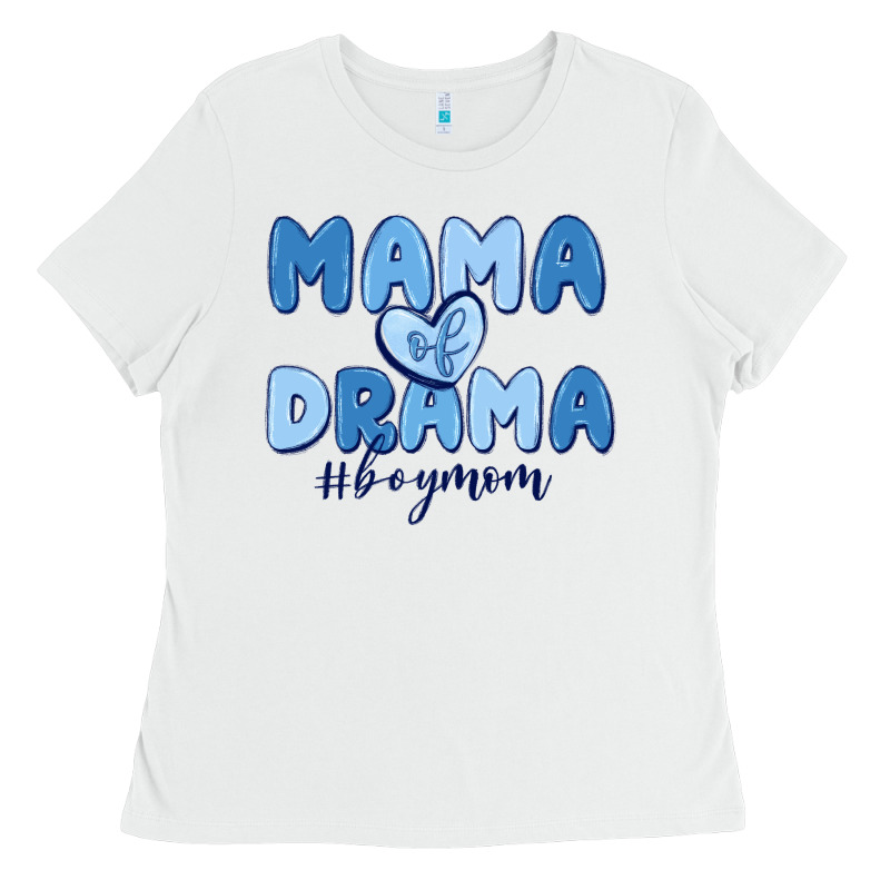 Mama Of Drama Boy Mom Ladies Tee by MaliasSmallBusiness | Teevron
