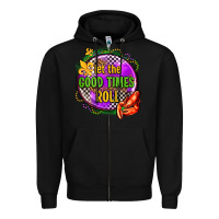 Black let the good times roll olivia Zipper Hoodie - OliviaCreatesArt