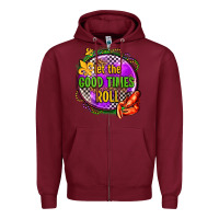Burgundy let the good times roll olivia Zipper Hoodie - OliviaCreatesArt