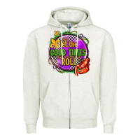 Oatmeal Heather let the good times roll olivia Zipper Hoodie - OliviaCreatesArt