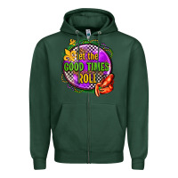 Sports Green let the good times roll olivia Zipper Hoodie - OliviaCreatesArt