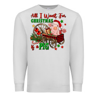 Dove Grey all i want for christmas is a pig Premium Sweatshirt - FaDigitalArtStudio