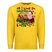 Lemon all i want for christmas is a pig Premium Sweatshirt - FaDigitalArtStudio
