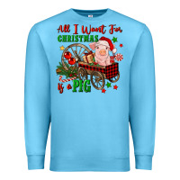 Ocean Blue all i want for christmas is a pig Premium Sweatshirt - FaDigitalArtStudio