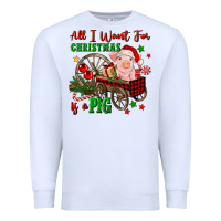 White all i want for christmas is a pig Premium Sweatshirt - FaDigitalArtStudio