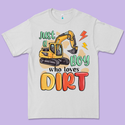 Just A Boy Who Loves Dirt Premium Tee Designed By Maliassmallbusiness