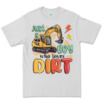 Dove Grey just a boy who loves dirt Premium Tee - MaliasSmallBusiness