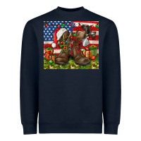 Navy Army Veteran Boots Christmas Tumbler 4th of july Heavyweight Sweatshirt - HowdyJamesFarm