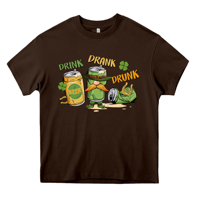 Deink Drank Drunk St. Patrick's Day Heavy Core Tee by MaliasSmallBusiness | Teevron