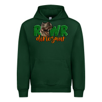 Forest Green Rawr Dinosaur Urban Hoodie - LillyAllenDesigns