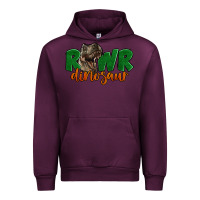 Mauve Wine Rawr Dinosaur Urban Hoodie - LillyAllenDesigns