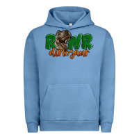 Pigment Pebble Blue Rawr Dinosaur Urban Hoodie - LillyAllenDesigns