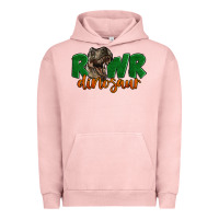 Pigment Salmon Rawr Dinosaur Urban Hoodie - LillyAllenDesigns
