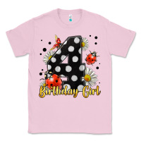Bubblegum Pink ladybug birthday girl age 4 Classic Tee - LillyAllenDesigns