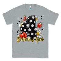 Heather Grey ladybug birthday girl age 4 Classic Tee - LillyAllenDesigns