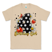 Mushroom ladybug birthday girl age 4 Classic Tee - LillyAllenDesigns