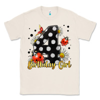 Natural ladybug birthday girl age 4 Classic Tee - LillyAllenDesigns