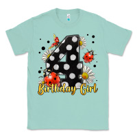 Seafoam ladybug birthday girl age 4 Classic Tee - LillyAllenDesigns