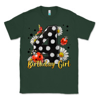 Sports Green ladybug birthday girl age 4 Classic Tee - LillyAllenDesigns