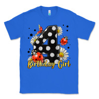 True Royal ladybug birthday girl age 4 Classic Tee - LillyAllenDesigns