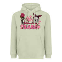 Matcha Valentine Babe Valentine's Day Skull Heavyweight Hoodie - FaDigitalArtStudio