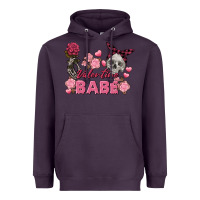 Plum Valentine Babe Valentine's Day Skull Heavyweight Hoodie - FaDigitalArtStudio