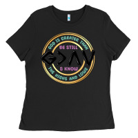 Black be still and know Ladies Tee - MaliasSmallBusiness