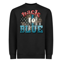 Black Back to blue 4th of july Heavyweight Sweatshirt - HowdyJamesFarm