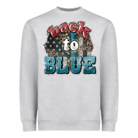 Heather Grey Back to blue 4th of july Heavyweight Sweatshirt - HowdyJamesFarm
