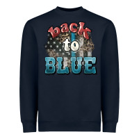 Navy Back to blue 4th of july Heavyweight Sweatshirt - HowdyJamesFarm