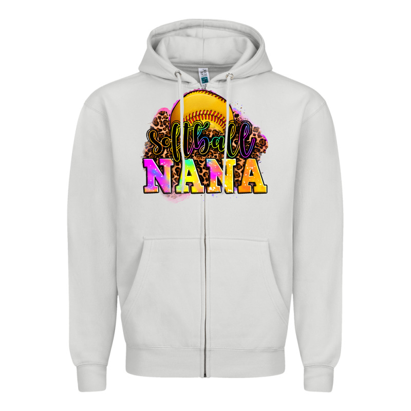 Softball Nana Zipper Hoodie by OliviaCreatesArt | Teevron