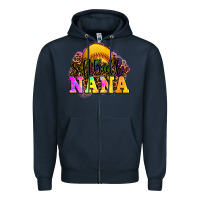 Navy softball nana Zipper Hoodie - OliviaCreatesArt