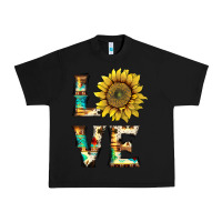 Black western love with sunflower Urban Heavy Tee - Artiststas